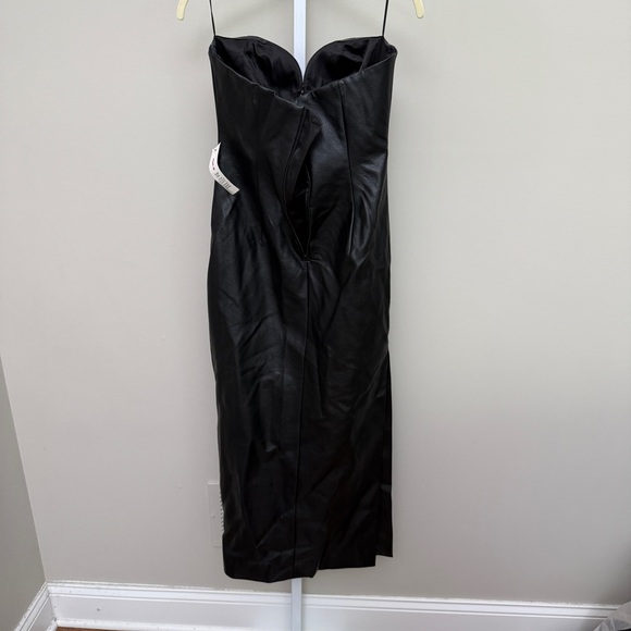 Bardot Eleni Vegan Leather Midi Dress In Black size 4 new with tags - Picture 8 of 8